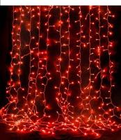 Световой Дождь ш1,5 м в1 м нить силикон LED300-220V 8 р красный 1 шт