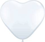 Шар Сердце 16" Пастель белое 100 шт (Se)