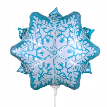 Фигура Мини Снежинка голубая на палочке 1 шт