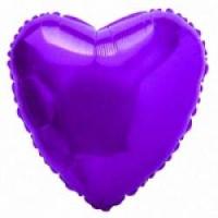 Шар фольга без рисунка Сердце 32" фиолетовый (FM)