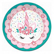 Тарелка Пати Бум бум. ламинир. Единорог Pink&Tiffany 18 см 6 шт