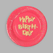 Тарелка бум. Happy Birthday 18 см 6 шт
