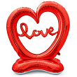 Шар фольга Фигура Под воздух Сердце с надписью Love