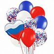 Букет Сердце триколор России №2 10 шт