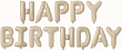 Шар Фигура Мини Надпись HB белый песок 16*