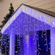Гирлянда Бахрома 3*0,9 м, нить силикон LED-220V синий