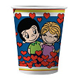 Стакан бум. Love is синий 250 мл 6 шт