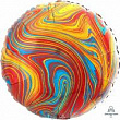 Шар Круг фольга 18" Мрамор Colorful (AN)