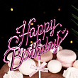 Топпер Happy Birthday розовый 24,5*15,5 см 1 шт