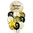 Букет Выпускник Black&Gold 11 шт (Надпись 2 слова)