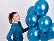 Шар И 14"/92 Хром Shiny Blue 50 шт