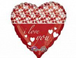 Шар Сердце фольга 18" ILY Бесконечные сердца (AN)