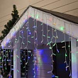 Гирлянда Бахрома 3*0,9 м, нить силикон LED-220V мульти