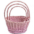 Корзинка Ива овал роз №2 32*22*18/43 см 1 шт