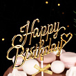Топпер Happy Birthday золото 24,5*15,5 см 1 шт