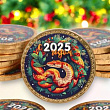 Шоколадная монета Змея 2025 25 г