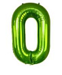 К Шар Цифра 0 зеленая 86 см