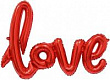 Шар фольга Фигура Надпись Love красная (FL) под воздух