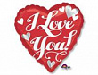 Шар Сердце фольга 18" ILY Сердце классика (AN)