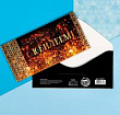 Конверт для денег С Юбилеем золотые узоры 1 шт